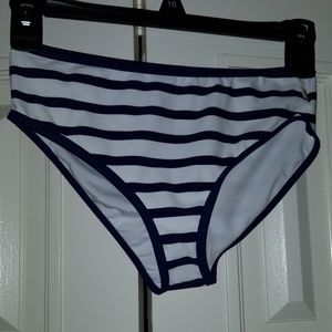 Kate Spade Nahant Shore Blue Striped Bikini Bottom
